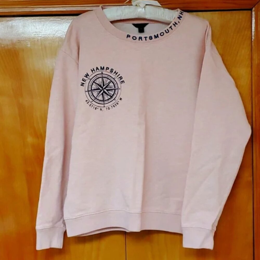 Portsmouth New Hampshire sweatshirt original cotton terry Medium Heather Coral